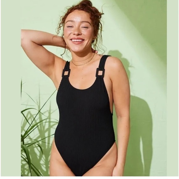 aerie Other - NWT Aerie Black Ribbed Swimsuit